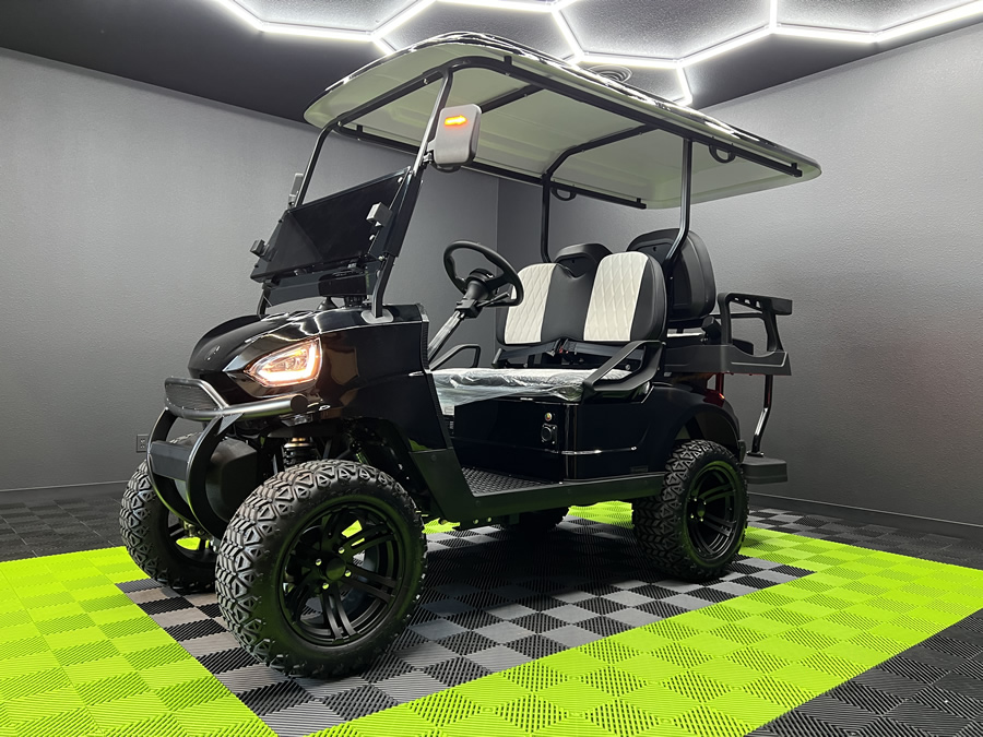 2022 MammothEV Black & White 4 Seater Electric Golf Cart Lithium Battery