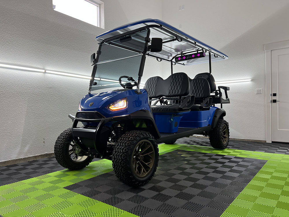 2023 MammothEV Electric Blue 6 Seat Golf Cart 72Volt Lithium