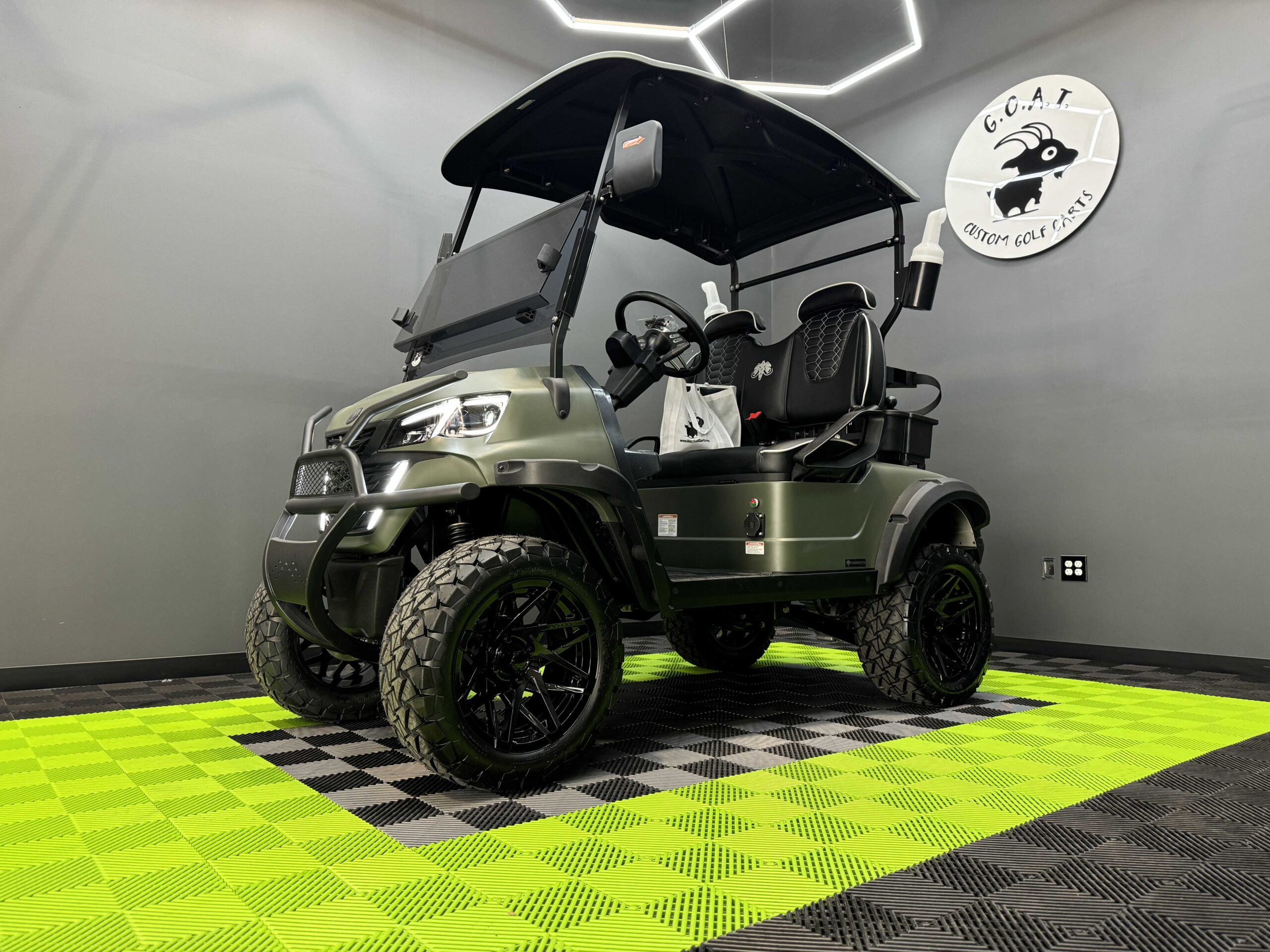 2025 MammothEV XR2 Matte Army Green With Black Cross Stitched Seats