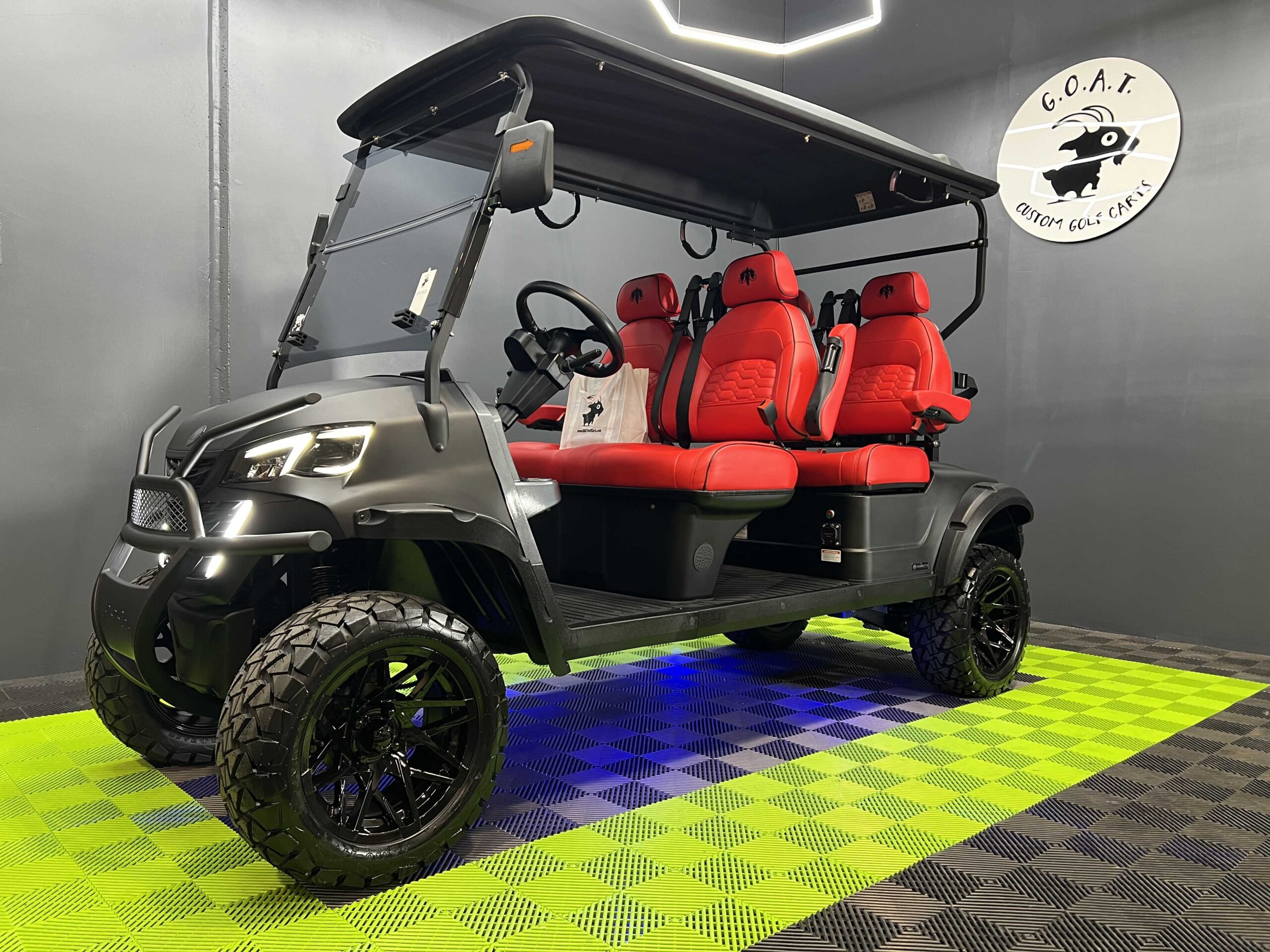 2025 MammothEV XR4F Matte Black With Red Seats and Black Stitching