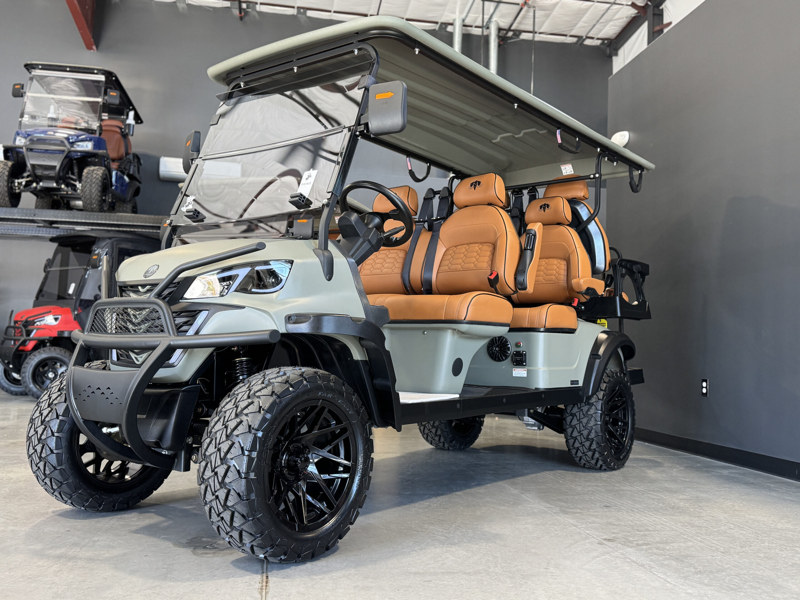 2025 MammothEV XR6 Matte Iron Gray With Brown Leather and Black Stitch