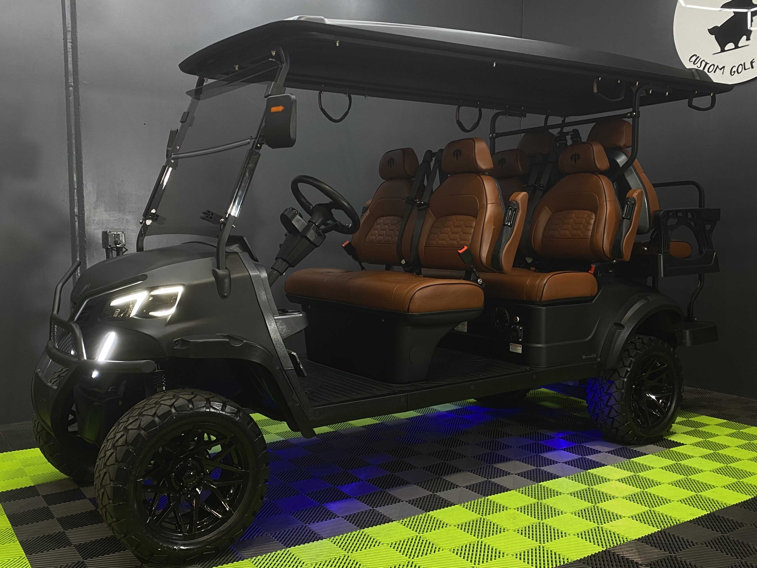 2025 MammothEV XR6 Matte Black With Peanut Butter Brown Seats/Black Stitching