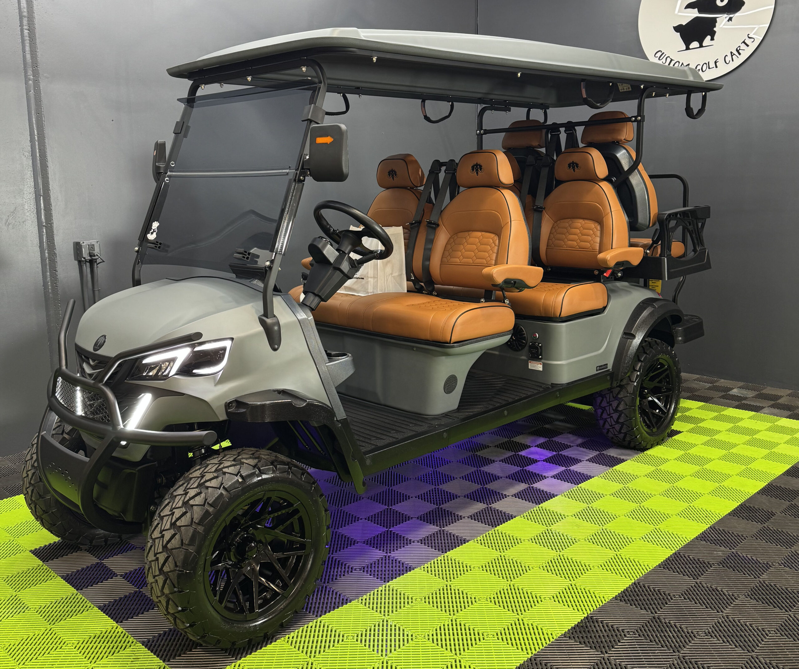 2025 MammothEV XR6 Matte Iron Grey / Brown Seats / Black Stitching