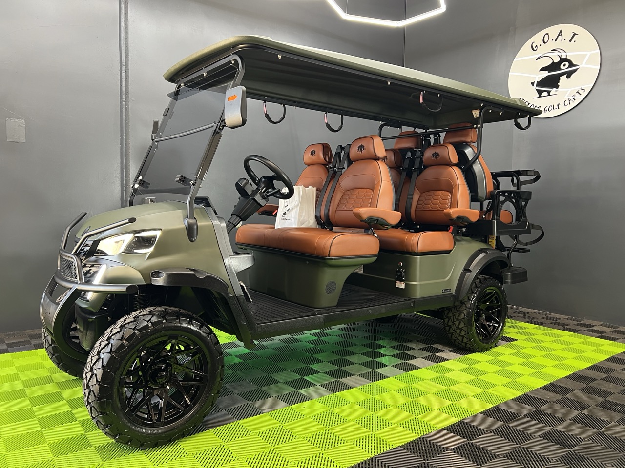 (Coming Soon!) 2025 MammothEV XR6 Matte Army Green / Brown Seats / Black Stitching