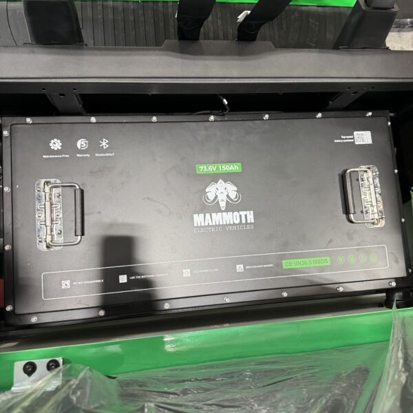 72V 150Ah lithium-ion battery in a MammothEV custom golf cart