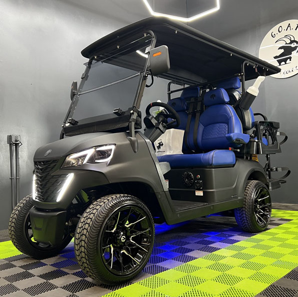 Black Dark Knight MammothEV XR4 custom golf cart delivered to Pahrump, NV