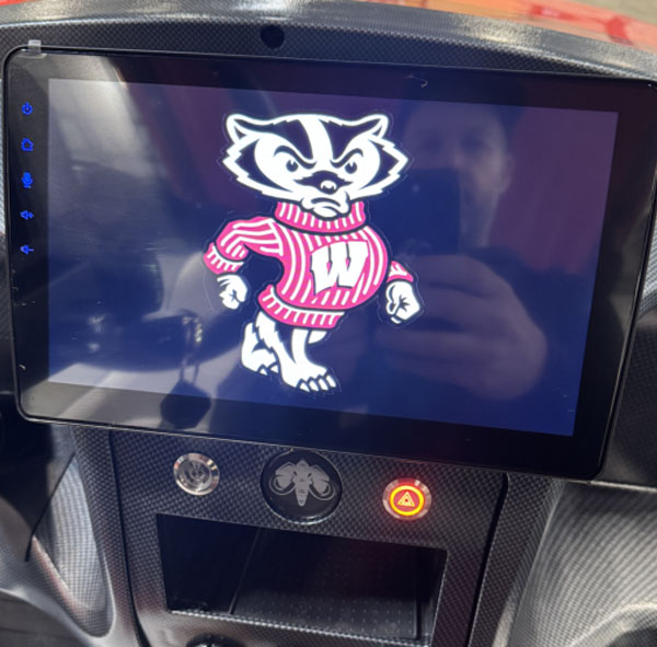 Wisconsin Badgers custom golf cart by GOAT Golf Carts