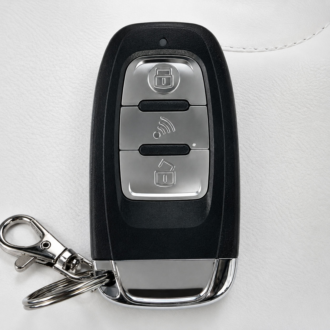 Two proximity key fobs included with a MammothEV custom golf cart