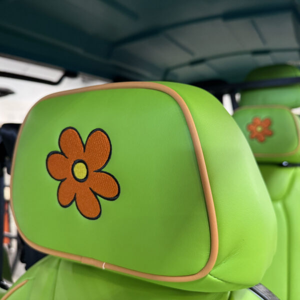 Mystery Machine custom golf cart by GOAT Golf Carts