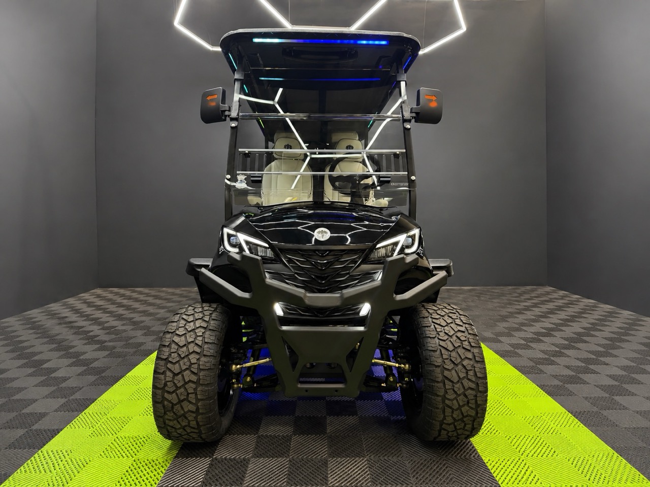 2026 MammothEV XR4 — Gloss Black / White Seats / Black Stitch photo 3