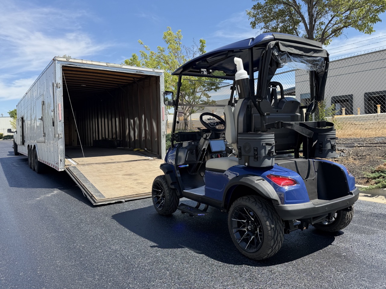 GOAT Custom Golf Carts lifted golf cart being loaded for delivery (delivery #8)
