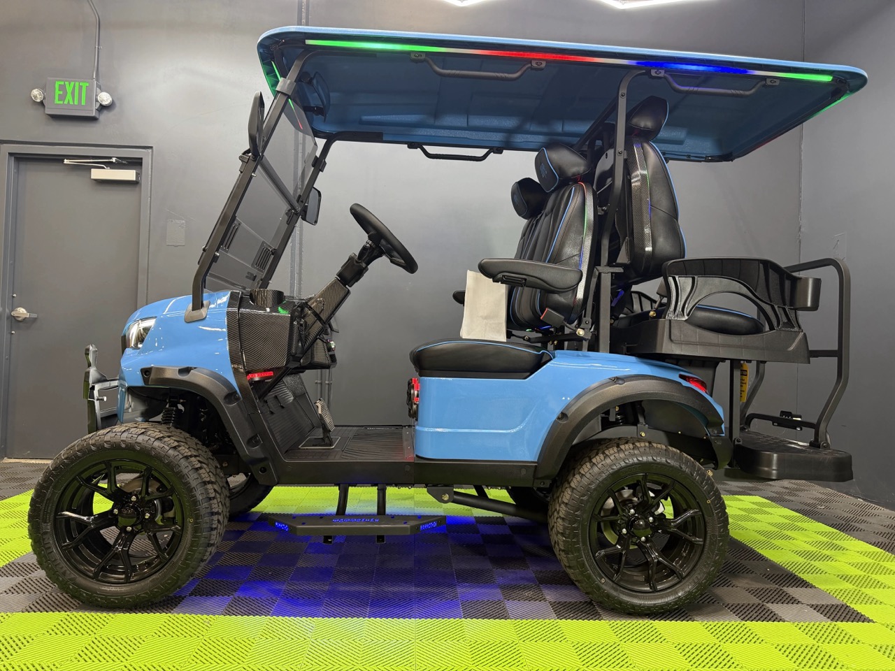 2026 MammothEV XR4 — Gloss Baby Blue / Black Seats / Color Match Stitch photo 4