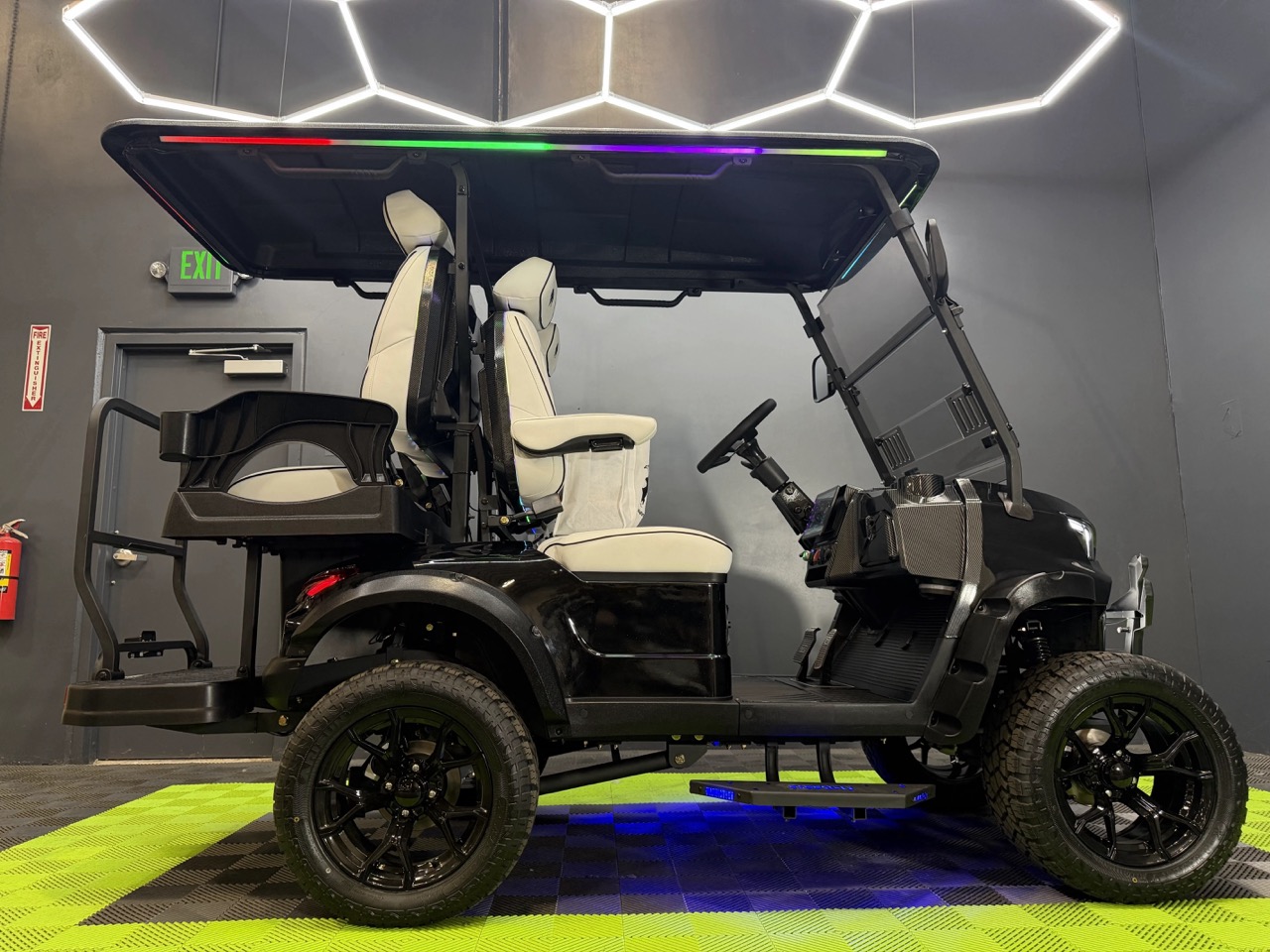 2026 MammothEV XR4 — Gloss Black / White Seats / Black Stitch photo 5