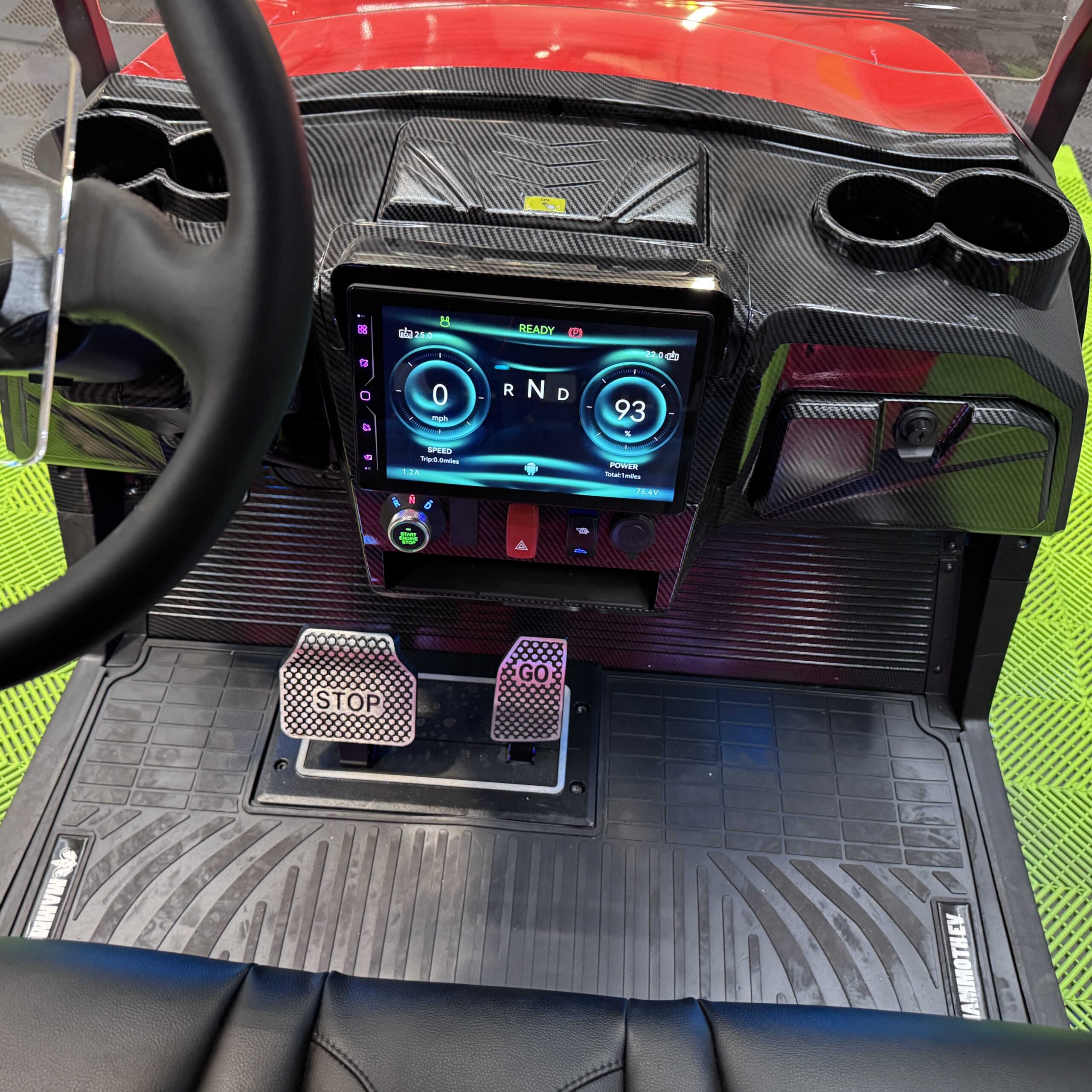 2027 MammothEV XR2 (Golf Ready!) — Gloss Ferrari Red / Black Leather / Color Matched Stitch photo 7