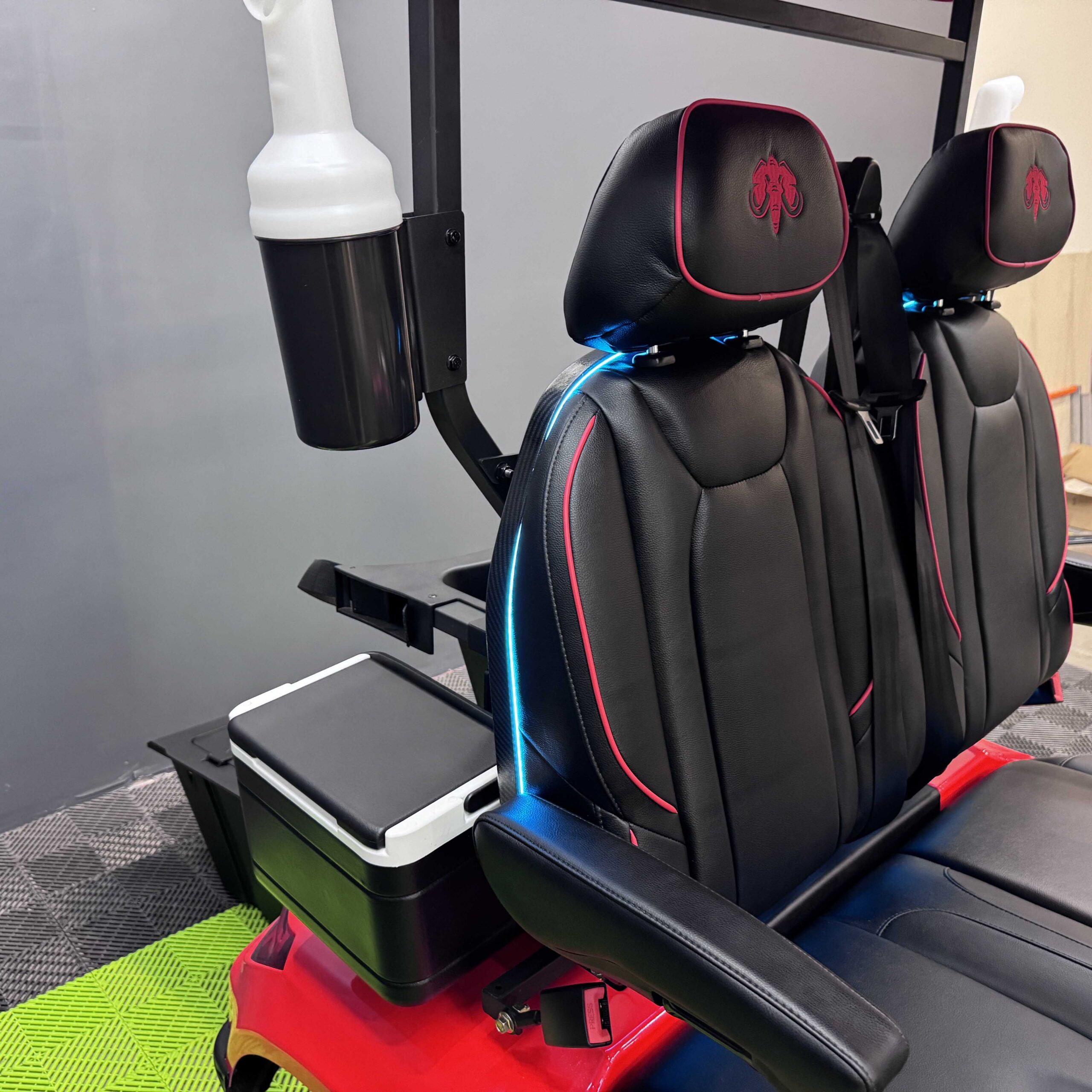 2027 MammothEV XR2 (Golf Ready!) — Gloss Ferrari Red / Black Leather / Color Matched Stitch photo 9