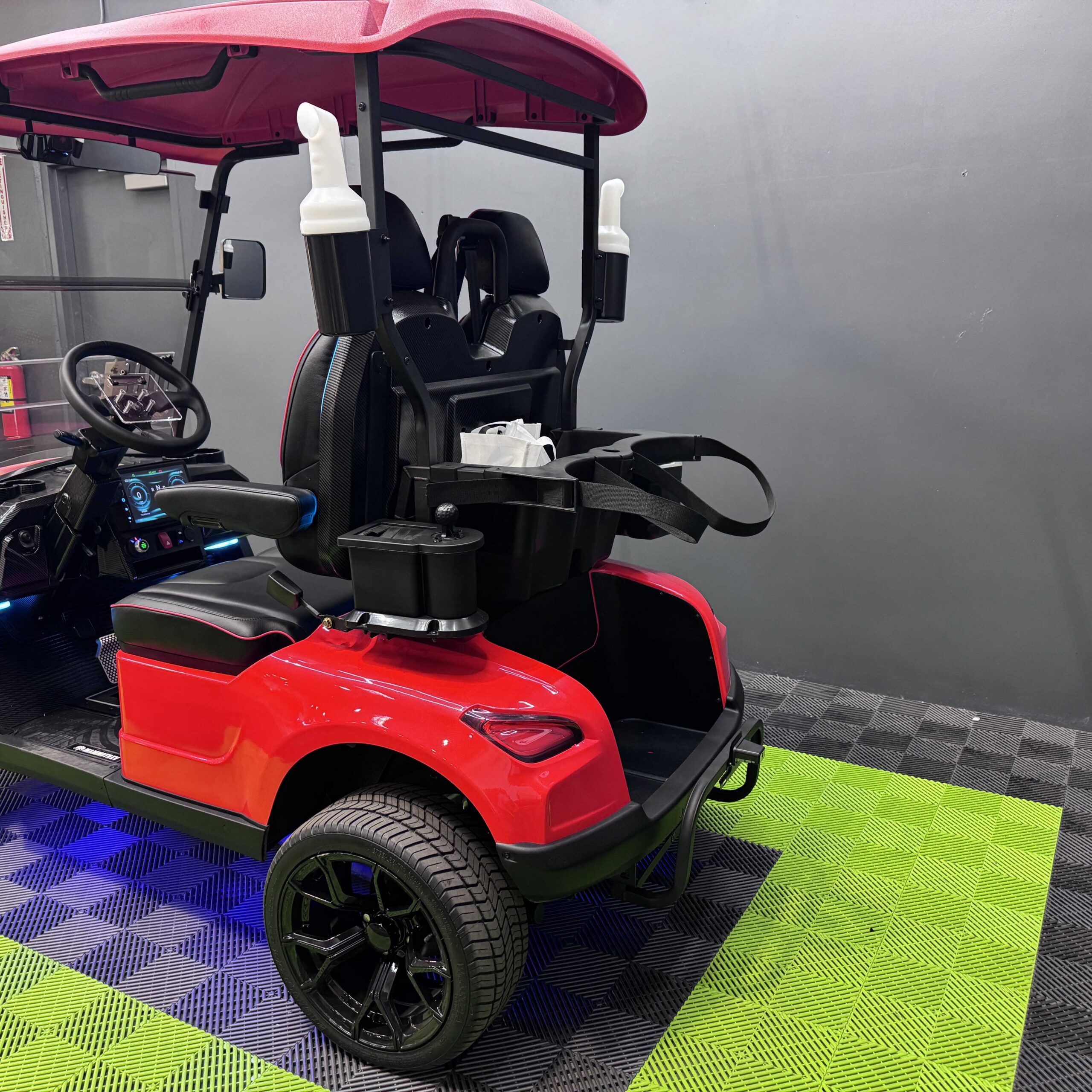 2027 MammothEV XR2 (Golf Ready!) — Gloss Ferrari Red / Black Leather / Color Matched Stitch photo 10