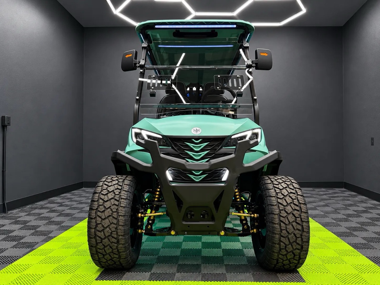 2027 MammothEV XR4F — Matte Turquoise / Black Seats / Color Match Stitch photo 2