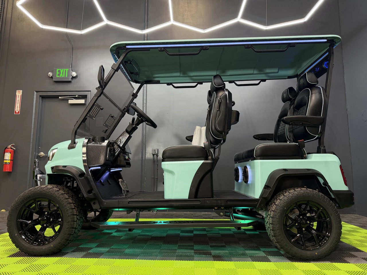 2027 MammothEV XR4F — Matte Turquoise / Black Seats / Color Match Stitch photo 4
